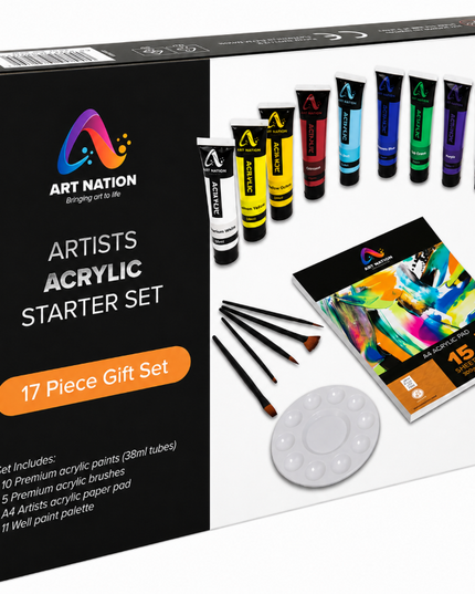 Art Nation Acrylic Paint Starter Set 17 Piece