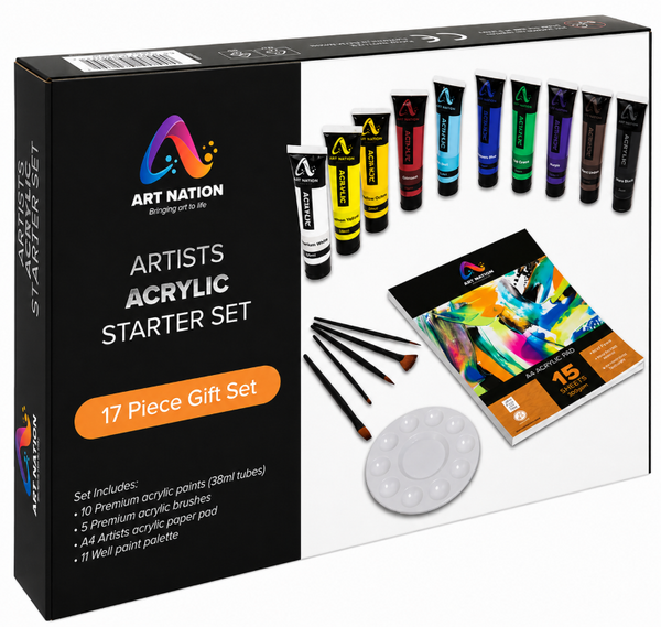 Art Nation Acrylic Paint Starter Set 17 Piece