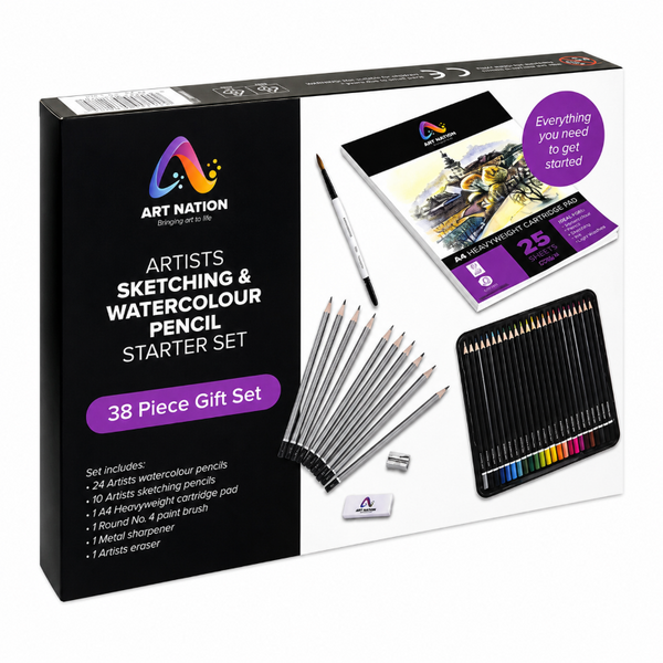 Art Nation Water Colour Pencils Set 38 Piece