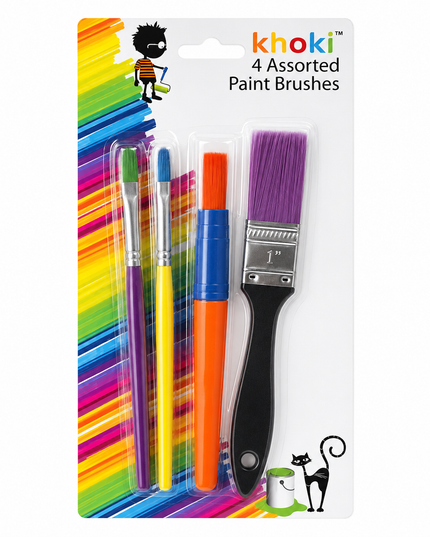 Paint Brushes Artist 4 Piece Assorted