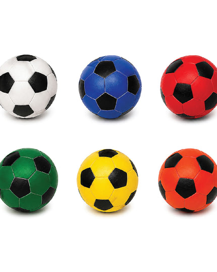 Ball - Sponge Rubber - Soccer Bouncy - Assorted Colours - Each 4