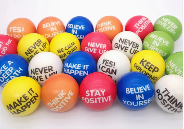 Ball Stress Inspirational Slogans 6cm