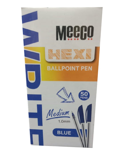 Ballpoint Hexi Medium Blue Box of 50