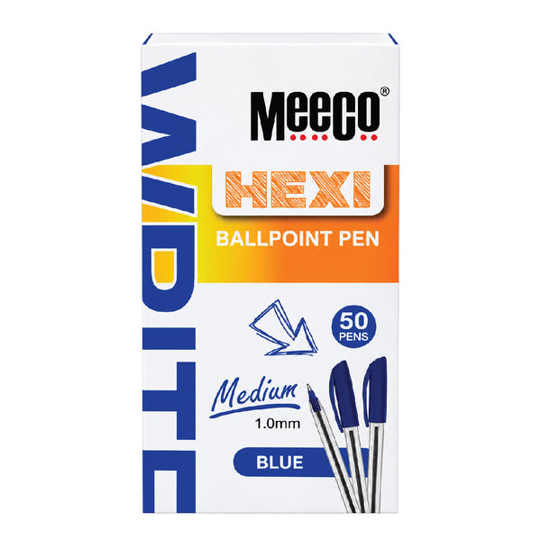Ballpoint Hexi Medium Blue Box of 50 2