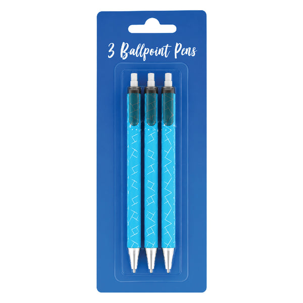 Ballpoint Pen Set Blue 3 Pack - Kenzel 1
