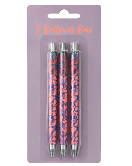 Ballpoint Pen Set Pink 3 Pack - Kenzel 1