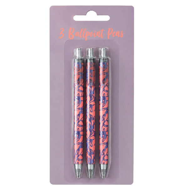 Ballpoint Pen Set Pink 3 Pack - Kenzel 1