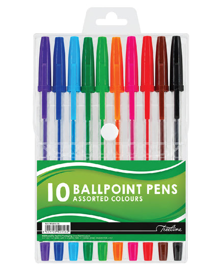 Ballpoint Pens 10's Assorted - Treeline 1