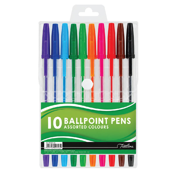 Ballpoint Pens 10's Assorted - Treeline 1