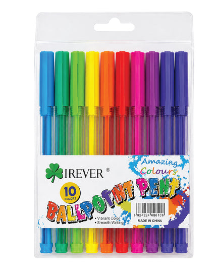 Ballpoint Pens 10's Assorted - Trefoil 1