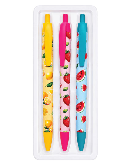 Ballpoint Pens Yellow Gold Fruit Salad 3 Pack 4