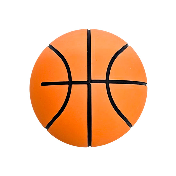 A small rubber toy resembling some sort of sports ball