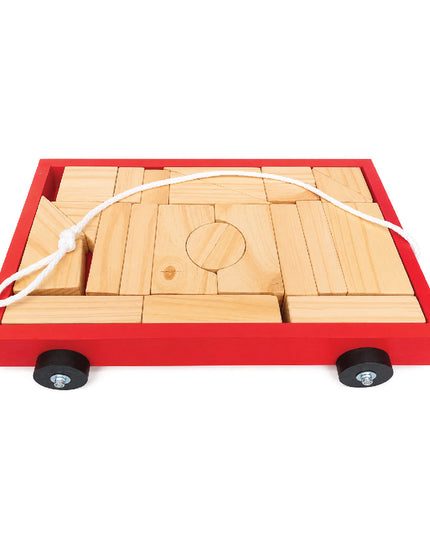 Blocks Wooden Trolley with 23 Blocks