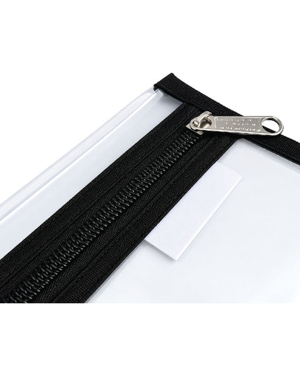 Book Bag Zipper - Clear with Zip - A4 - Black 4