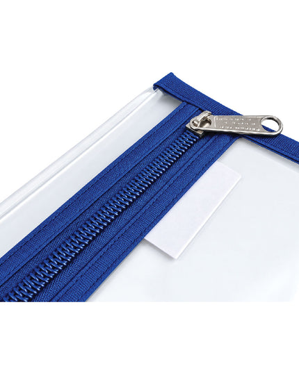 Book Bag Zipper - Clear with Zip - A4 - Blue 4