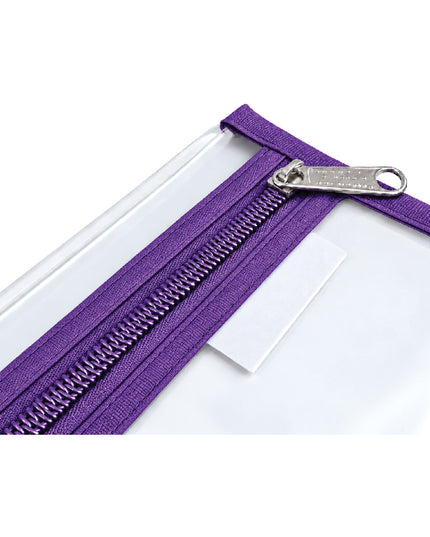 Book Bag Zipper - Clear with zip - A4 - Violet 4