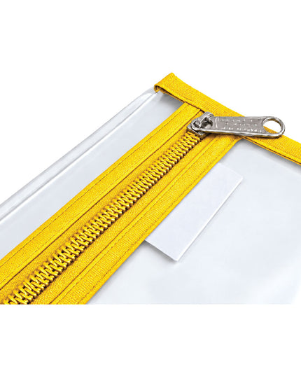 Book Bag Zipper - Clear with zip - A4 - Yellow 4