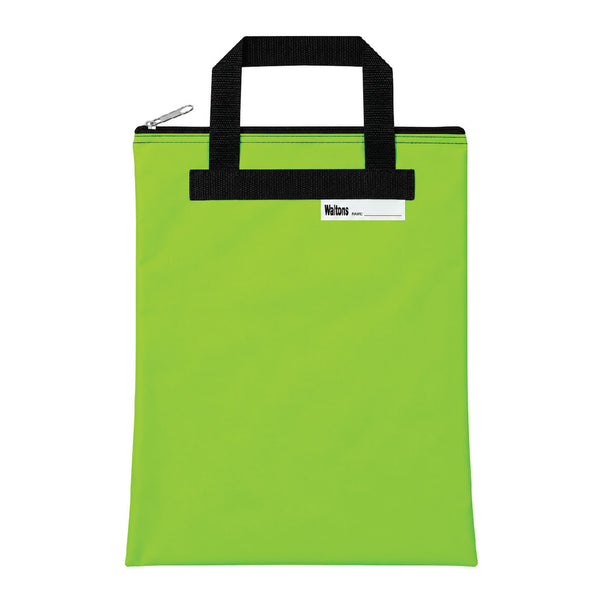 Book Carry Bag Nylon Neon Green 2