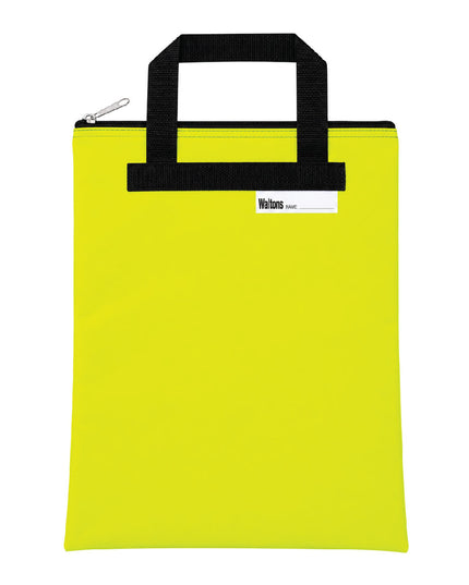 Book Carry Bag Nylon Neon Yellow 2