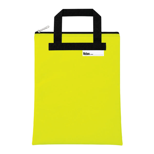 Book Carry Bag Nylon Neon Yellow 2