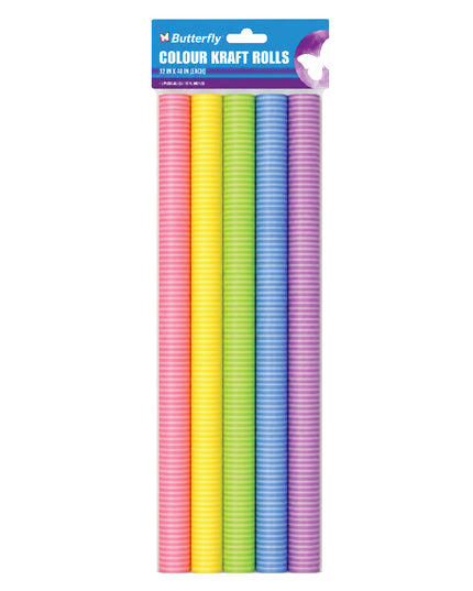 Book Cover Wrap Rolls - 5 Pack Pastel - 700mm x 500mm 1