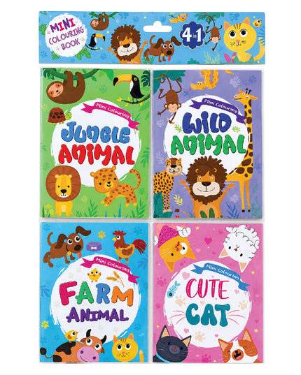 Books - Colouring - Mini 4-in-1 - Animals 2
