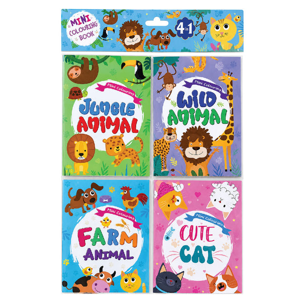 Books - Colouring - Mini 4-in-1 - Animals 2