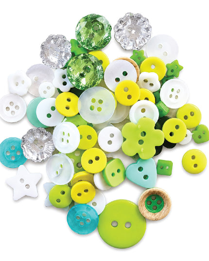 Buttons GREEN MIX 12g 2