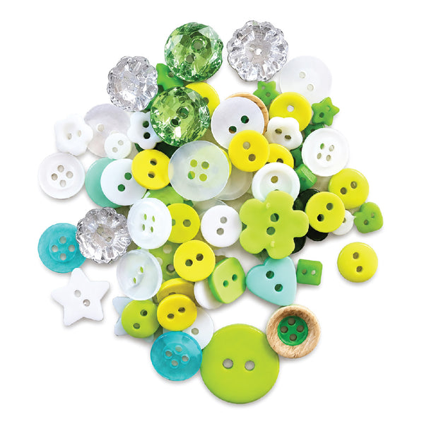Buttons GREEN MIX 12g 2