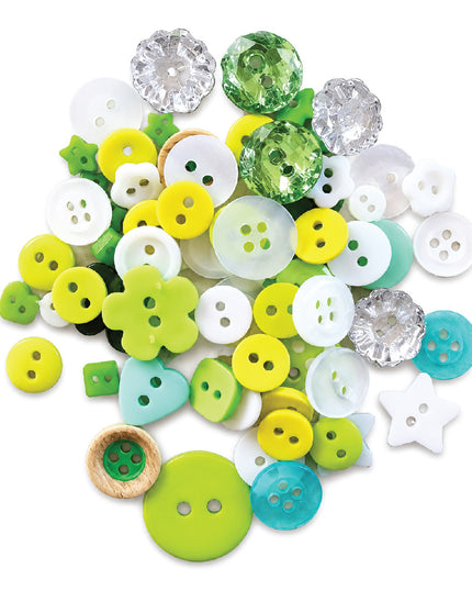 Buttons GREEN MIX 12g 4