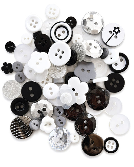 Buttons WHITE and BLACK MIX 12g 2