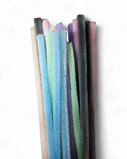 Chenille Sticks ASST COL PASTEL 6mm 20 p/p