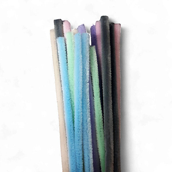 Chenille Sticks ASST COL PASTEL 6mm 20 p/p
