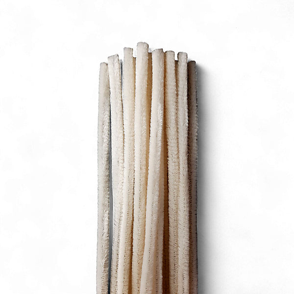 Chenille Sticks CREAM 6mm 20 p/p