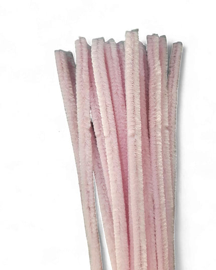 Chenille Sticks LIGHT PINK 6mm 20 p/p