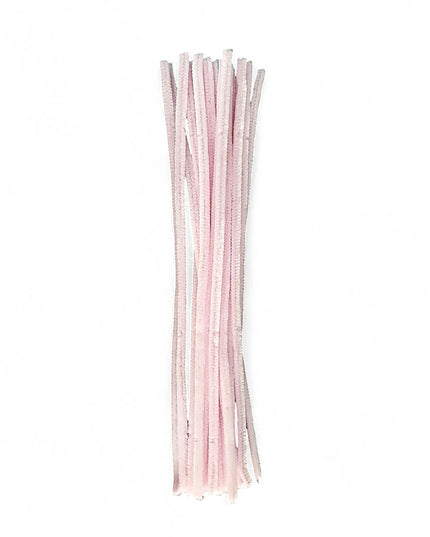 Chenille Sticks LIGHT PINK 6mm 20 p/p