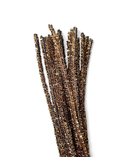 Chenille Sticks TINSEL BRONZE 6mm 20 p/p