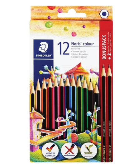 Coloured Pencils 12' + 2 HB's - Staedtler 2