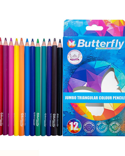 Colouring Pencils Jumbo 12's Butterfly 3