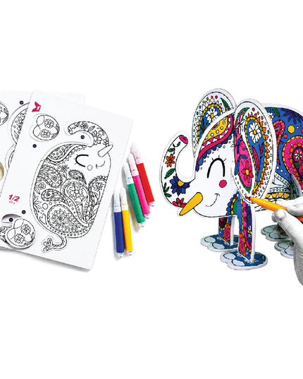 Craft Kit - 3D Puzzle to Colour - Elephant 4