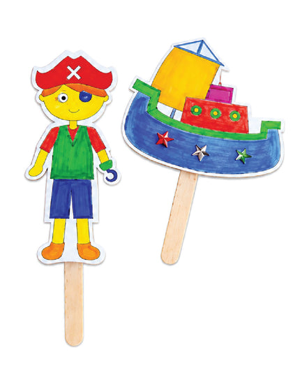 Craft Kit - Color-in Bookmarks - Pirate - 2 per pack 2