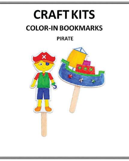 Craft Kit - Color-in Bookmarks - Pirate - 2 per pack 4