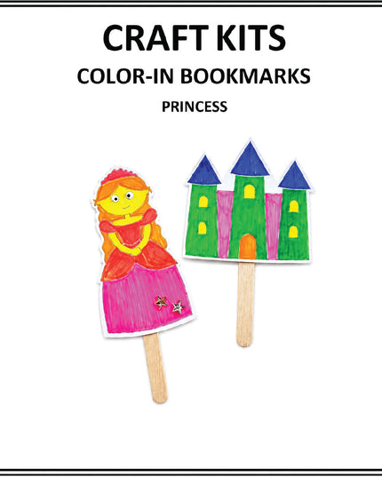 Craft Kit - Color-in Bookmarks - Princess - 2 per pack 4