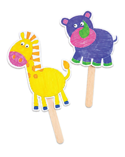 Craft Kit - Color-in Bookmarks - Wild Animal - 2 per pack 2