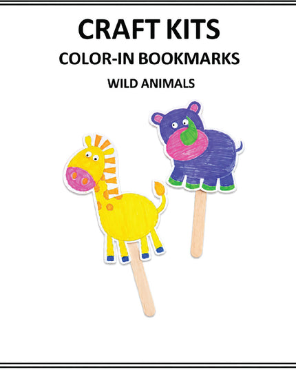 Craft Kit - Color-in Bookmarks - Wild Animal - 2 per pack 4