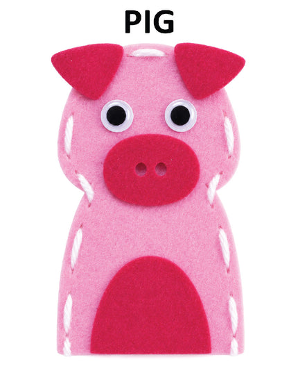 Craft Kit - Felt Finger Puppet - Farm Pig 2
