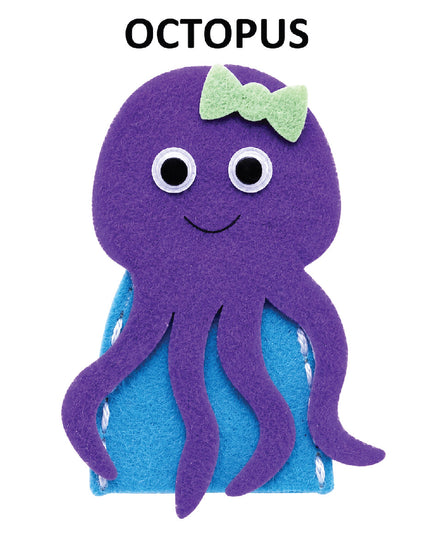 Craft Kit - Felt Finger Puppet - Octopus 2