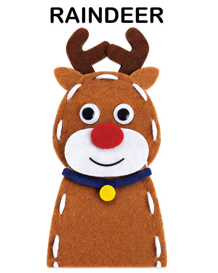 Craft Kit - Felt Finger Puppet - Raindeer 2