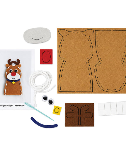 Craft Kit - Felt Finger Puppet - Raindeer 4