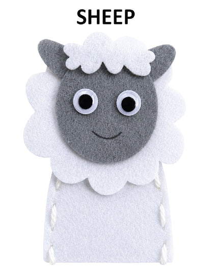 Craft Kit - Felt Finger Puppet - Sheep 2
